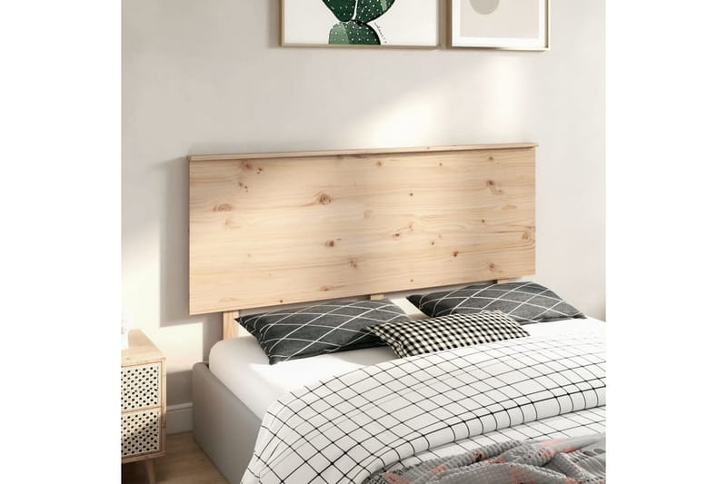 beBasic sengegærde 154x6x82,5 cm massivt fyrretræ - Brun - Møbler - Senge - Sengetilbehør & sengegavl - Sengegavle
