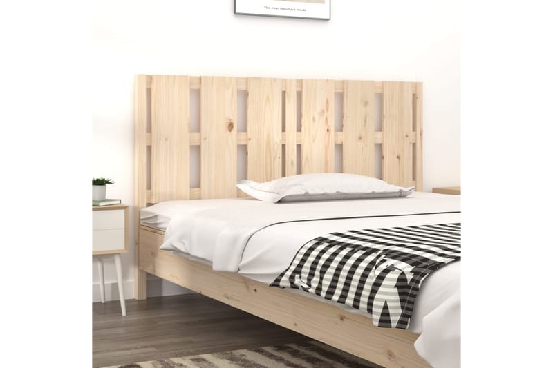 beBasic sengegærde 155,5x4x100 cm massivt fyrretræ - Brun - Møbler - Senge - Sengetilbehør & sengegavl - Sengegavle