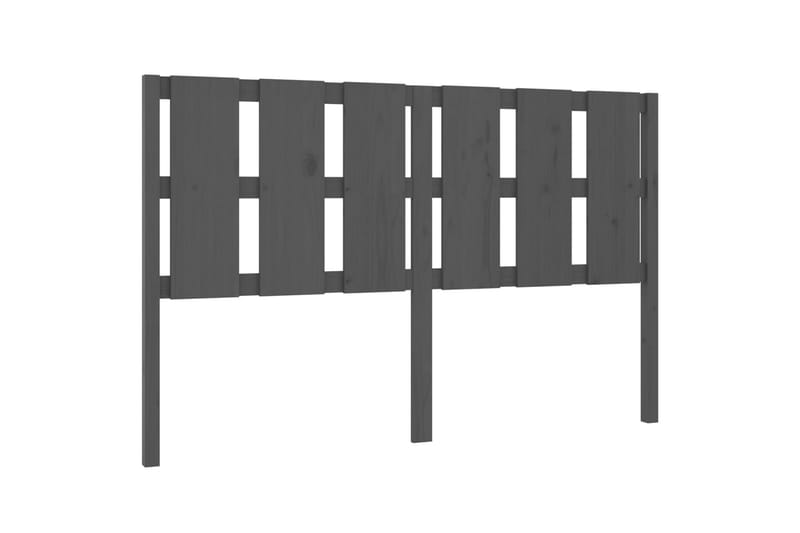 beBasic sengegærde 155,5x4x100 cm massivt fyrretræ grå - GrÃ¥ - Møbler - Senge - Sengetilbehør & sengegavl - Sengegavle