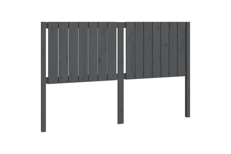 beBasic sengegærde 155,5x4x100 cm massivt fyrretræ grå - GrÃ¥ - Møbler - Senge - Sengetilbehør & sengegavl - Sengegavle