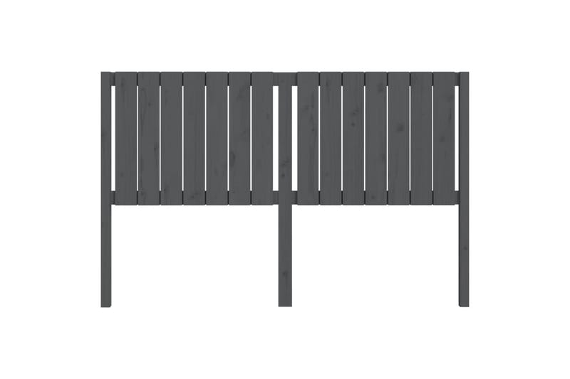 beBasic sengegærde 155,5x4x100 cm massivt fyrretræ grå - GrÃ¥ - Møbler - Senge - Sengetilbehør & sengegavl - Sengegavle