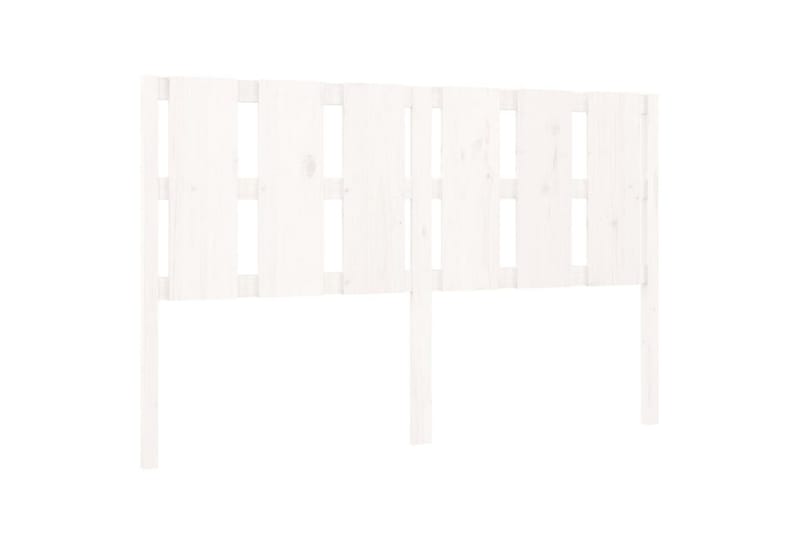 beBasic sengegærde 155,5x4x100 cm massivt fyrretræ hvid - Hvid - Sengegavle