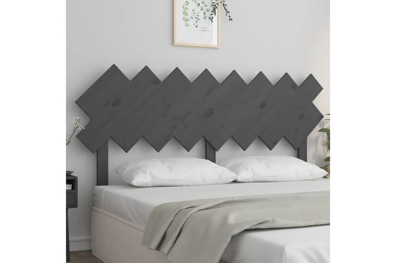 beBasic sengegærde 159,5x3x80,5 cm massivt fyrretræ grå - GrÃ¥ - Møbler - Senge - Sengetilbehør & sengegavl - Sengegavle