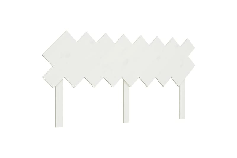 beBasic sengegærde 159,5x3x80,5 cm massivt fyrretræ hvid - Hvid - Sengegavle