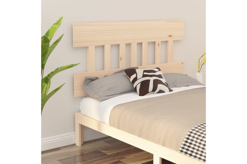 beBasic sengegærde 163,5x3x81 cm massivt fyrretræ - Brun - Møbler - Senge - Sengetilbehør & sengegavl - Sengegavle