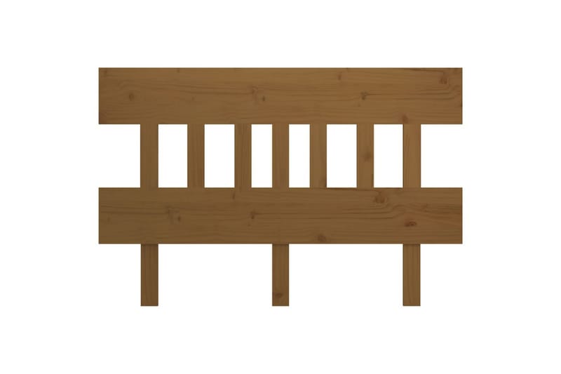 beBasic sengegærde 163,5x3x81 cm massivt fyrretræ gyldenbrun - Brun - Møbler - Senge - Sengetilbehør & sengegavl - Sengegavle