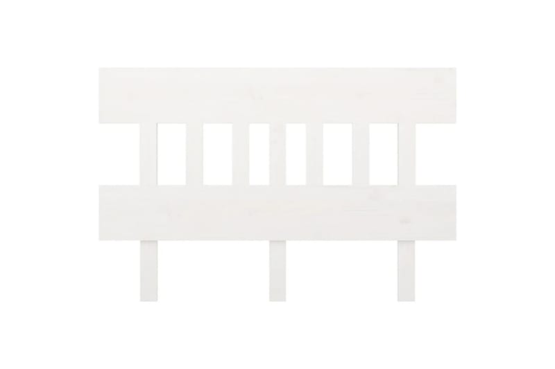 beBasic sengegærde 163,5x3x81 cm massivt fyrretræ hvid - Hvid - Møbler - Senge - Sengetilbehør & sengegavl - Sengegavle