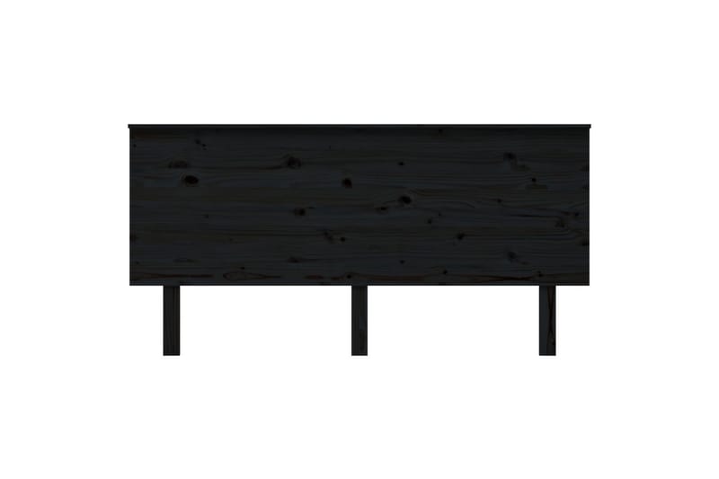beBasic sengegærde 164x6x82,5 cm massivt fyrretræ sort - Sort - Sengegavle