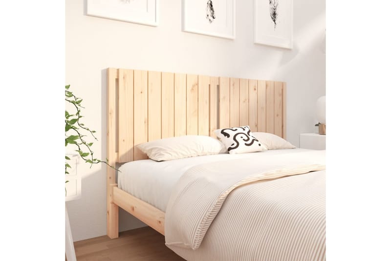 beBasic sengegærde 165,5x4x100 cm massivt fyrretræ - Brun - Møbler - Senge - Sengetilbehør & sengegavl - Sengegavle