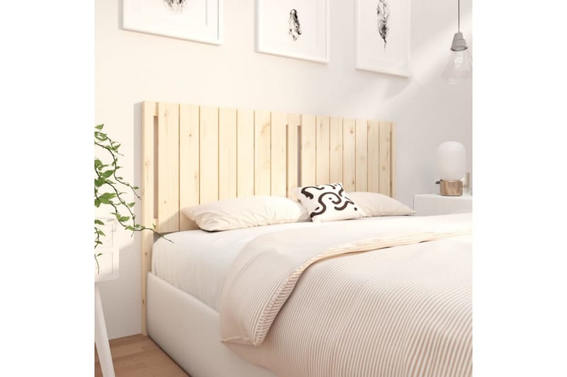beBasic sengegærde 165,5x4x100 cm massivt fyrretræ - Brun - Møbler - Senge - Sengetilbehør & sengegavl - Sengegavle