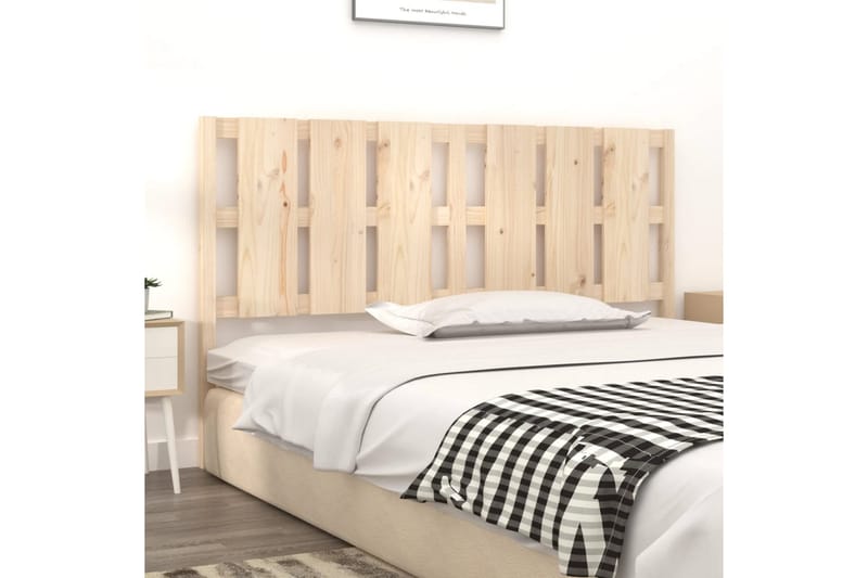 beBasic sengegærde 165,5x4x100 cm massivt fyrretræ - Brun - Møbler - Senge - Sengetilbehør & sengegavl - Sengegavle