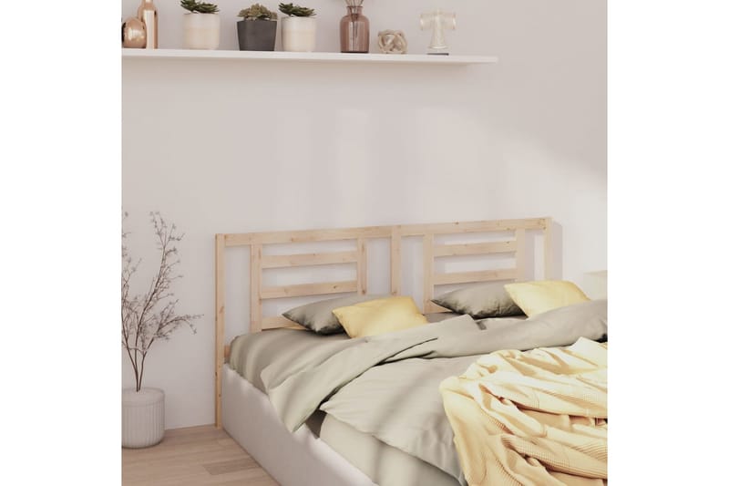beBasic sengegærde 166x4x100 cm massivt fyrretræ - Brun - Møbler - Senge - Sengetilbehør & sengegavl - Sengegavle