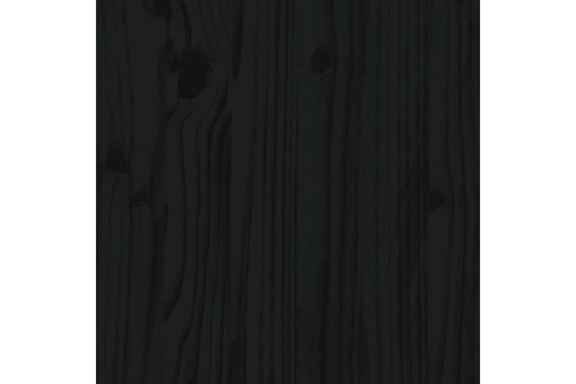 beBasic sengegærde 166x4x100 cm massivt fyrretræ sort - Sort - Møbler - Senge - Sengetilbehør & sengegavl - Sengegavle