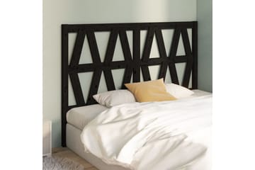 beBasic sengegærde 166x4x100 cm massivt fyrretræ sort - Sort - Møbler - Senge - Sengetilbehør & sengegavl - Sengegavle