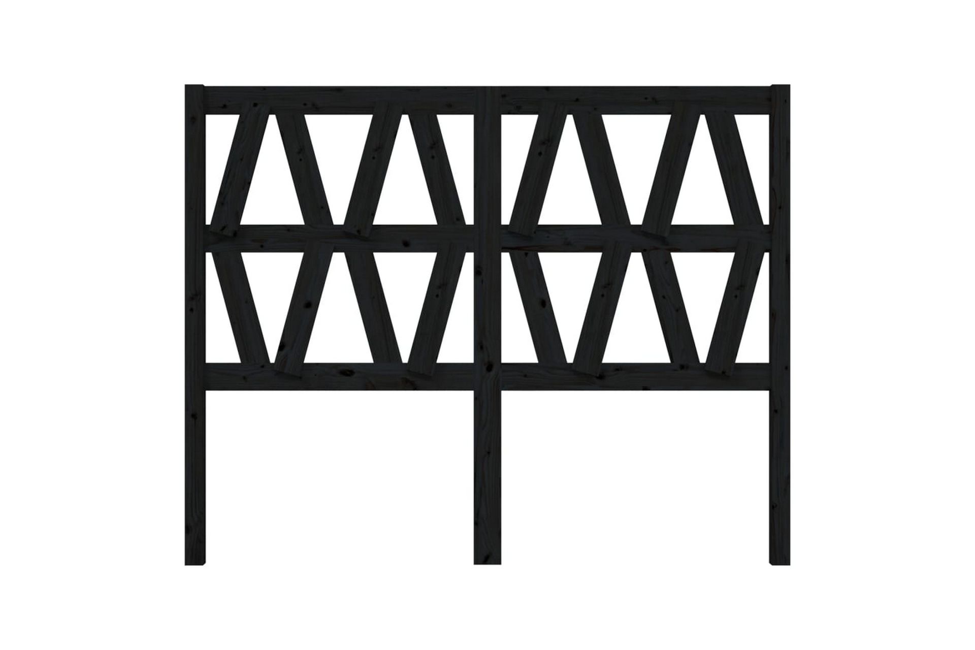 beBasic sengegærde 166x4x100 cm massivt fyrretræ sort - Sort - Møbler - Senge - Sengetilbehør & sengegavl - Sengegavle