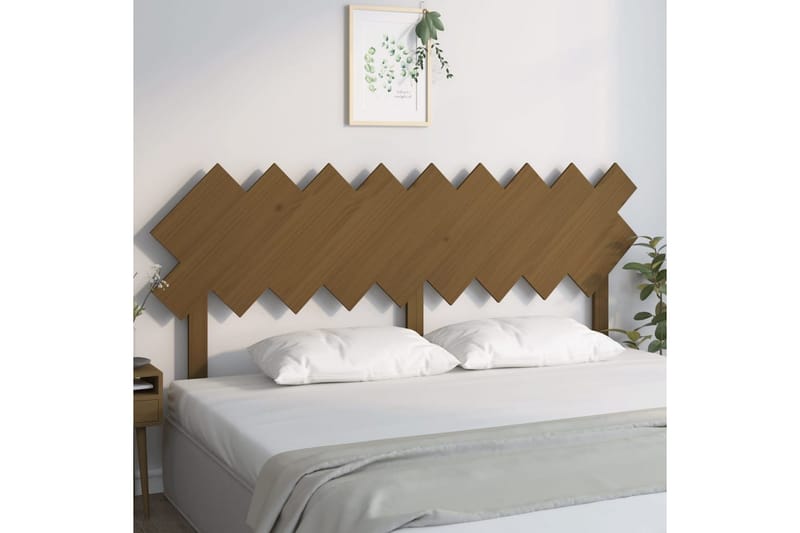 beBasic sengegærde 178x3x80,5 cm massivt fyrretræ gyldenbrun - Brun - Sengegavle