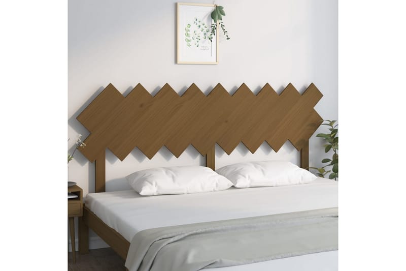 beBasic sengegærde 178x3x80,5 cm massivt fyrretræ gyldenbrun - Brun - Møbler - Senge - Sengetilbehør & sengegavl - Sengegavle