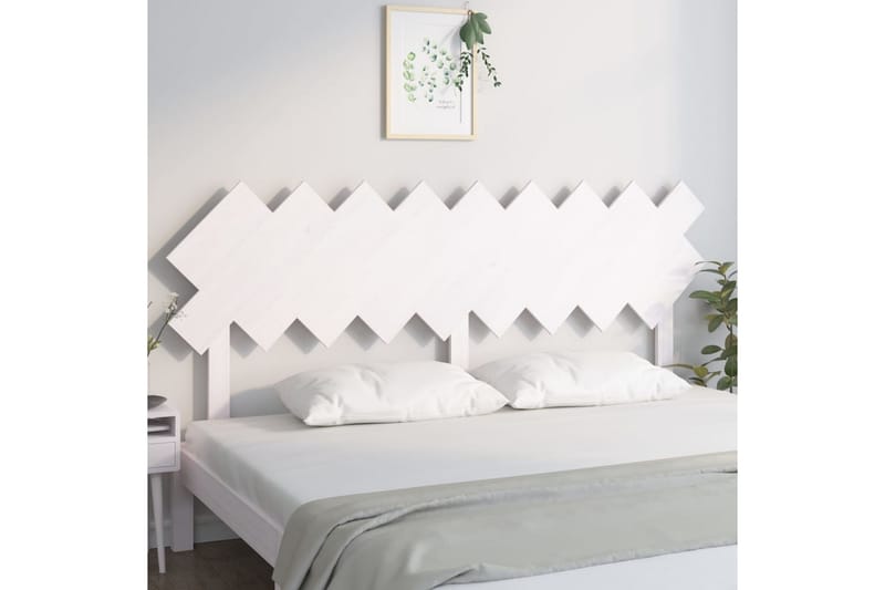 beBasic sengegærde 178x3x80,5 cm massivt fyrretræ hvid - Hvid - Møbler - Senge - Sengetilbehør & sengegavl - Sengegavle