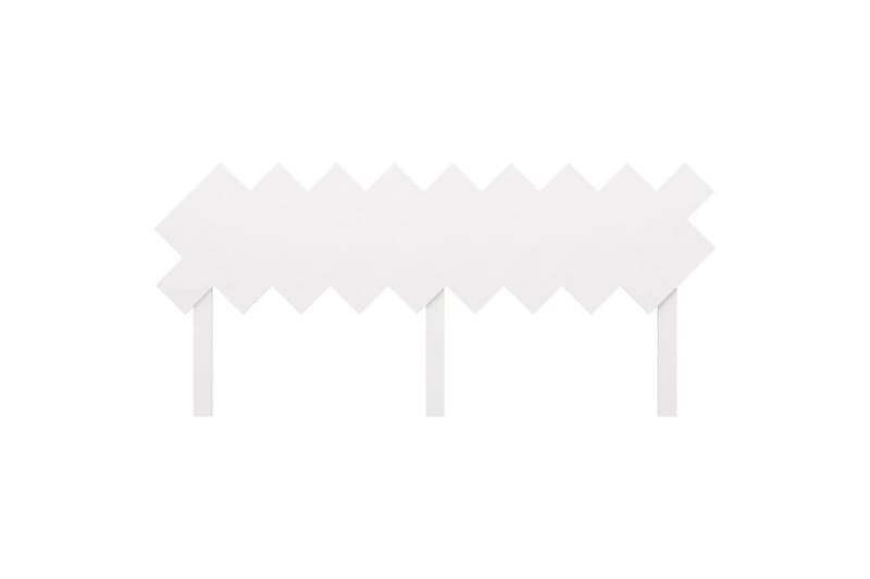 beBasic sengegærde 178x3x80,5 cm massivt fyrretræ hvid - Hvid - Møbler - Senge - Sengetilbehør & sengegavl - Sengegavle