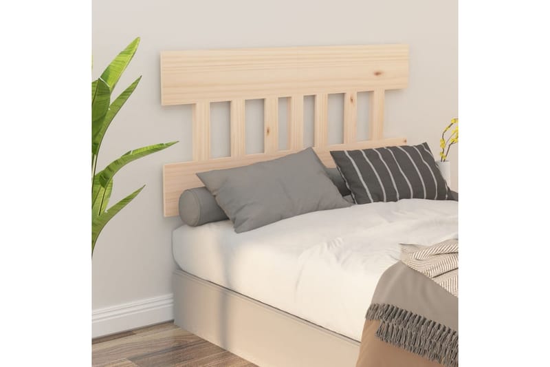 beBasic sengegærde 183,5x3x81 cm massivt fyrretræ - Brun - Møbler - Senge - Sengetilbehør & sengegavl - Sengegavle
