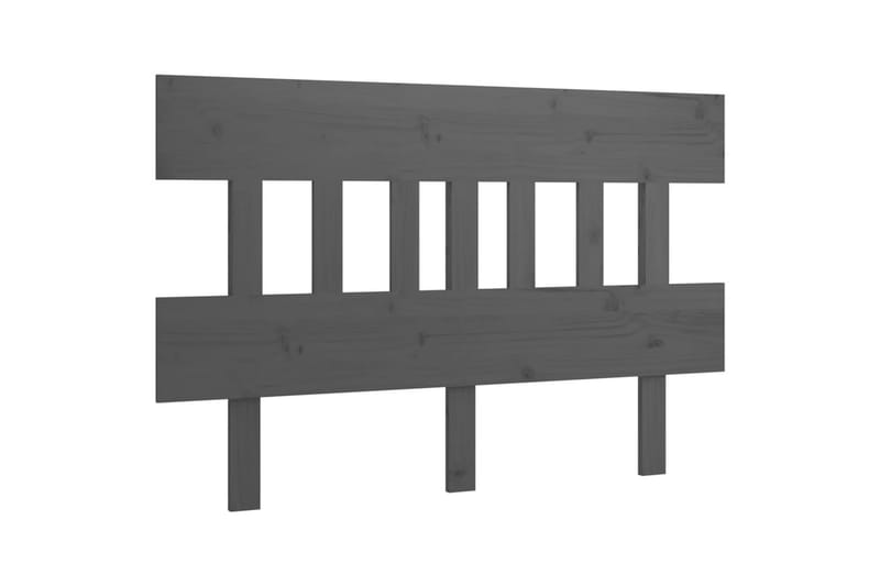beBasic sengegærde 183,5x3x81 cm massivt fyrretræ grå - GrÃ¥ - Møbler - Senge - Sengetilbehør & sengegavl - Sengegavle