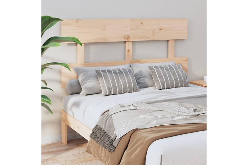 beBasic sengegærde 184x3x81 cm massivt fyrretræ - Brun - Møbler - Senge - Sengetilbehør & sengegavl - Sengegavle
