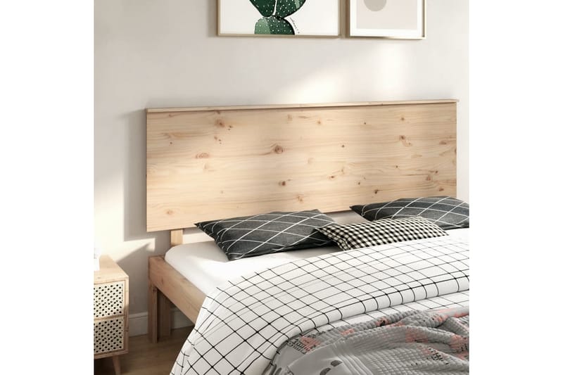 beBasic sengegærde 184x6x82,5 cm massivt fyrretræ - Brun - Møbler - Senge - Sengetilbehør & sengegavl - Sengegavle
