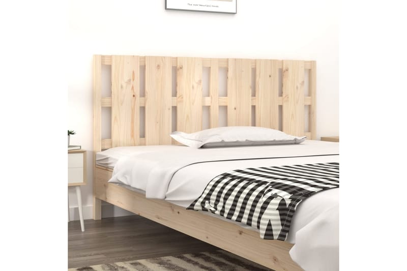 beBasic sengegærde 185,5x4x100 cm massivt fyrretræ - Brun - Møbler - Senge - Sengetilbehør & sengegavl - Sengegavle
