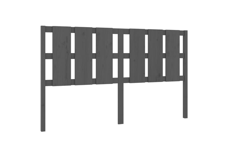 beBasic sengegærde 185,5x4x100 cm massivt fyrretræ grå - GrÃ¥ - Møbler - Senge - Sengetilbehør & sengegavl - Sengegavle