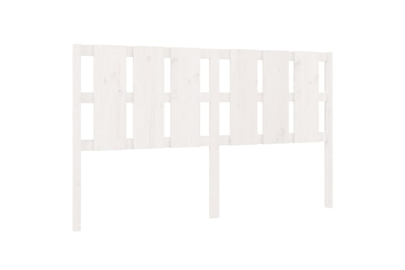 beBasic sengegærde 185,5x4x100 cm massivt fyrretræ hvid - Hvid - Møbler - Senge - Sengetilbehør & sengegavl - Sengegavle