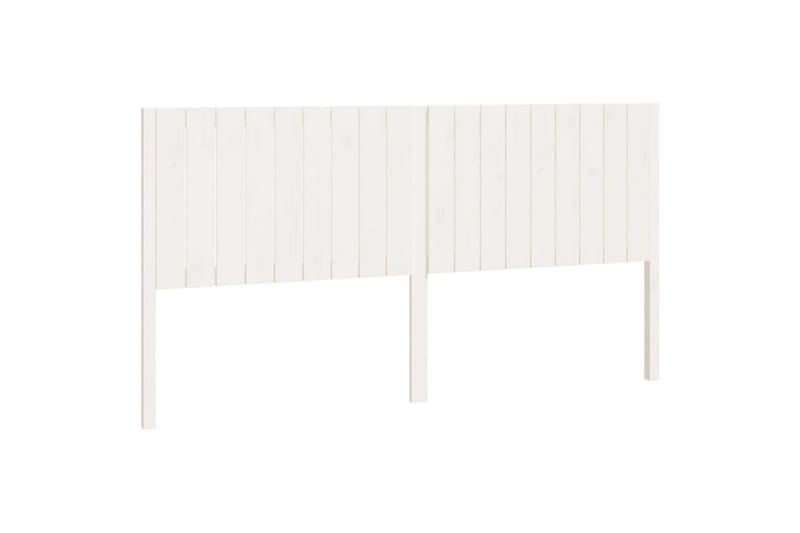 beBasic sengegærde 185,5x4x100 cm massivt fyrretræ hvid - Hvid - Møbler - Senge - Sengetilbehør & sengegavl - Sengegavle