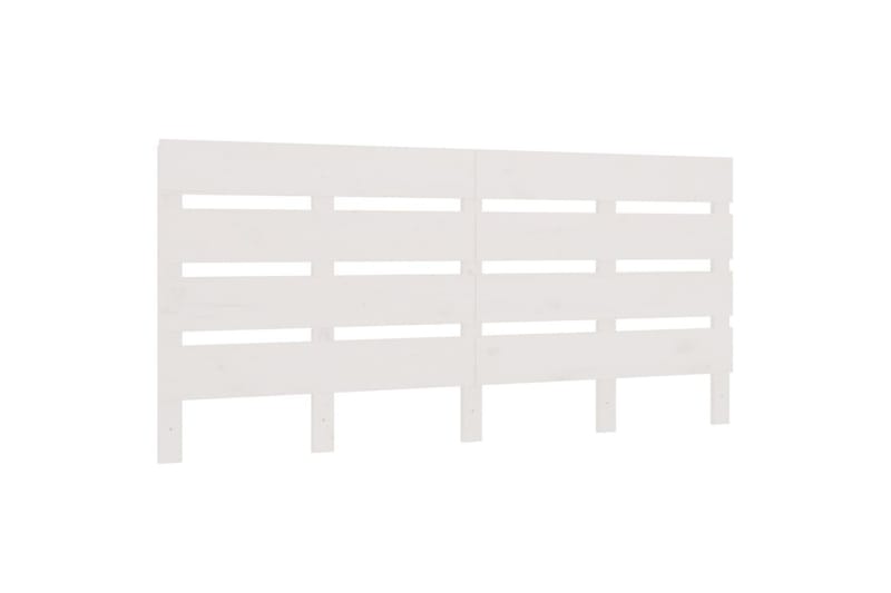 beBasic sengegærde 186x4x100 cm massivt fyrretræ hvid - Hvid - Møbler - Senge - Sengetilbehør & sengegavl - Sengegavle