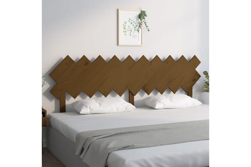 beBasic sengegærde 196x3x80,5 cm massivt fyrretræ gyldenbrun - Brun - Sengegavle
