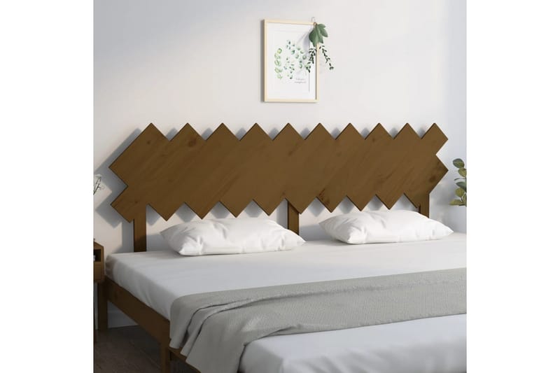 beBasic sengegærde 196x3x80,5 cm massivt fyrretræ gyldenbrun - Brun - Møbler - Senge - Sengetilbehør & sengegavl - Sengegavle