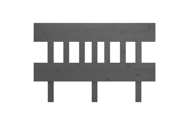 beBasic sengegærde 203,5x3x81 cm massivt fyrretræ grå - GrÃ¥ - Møbler - Senge - Sengetilbehør & sengegavl - Sengegavle