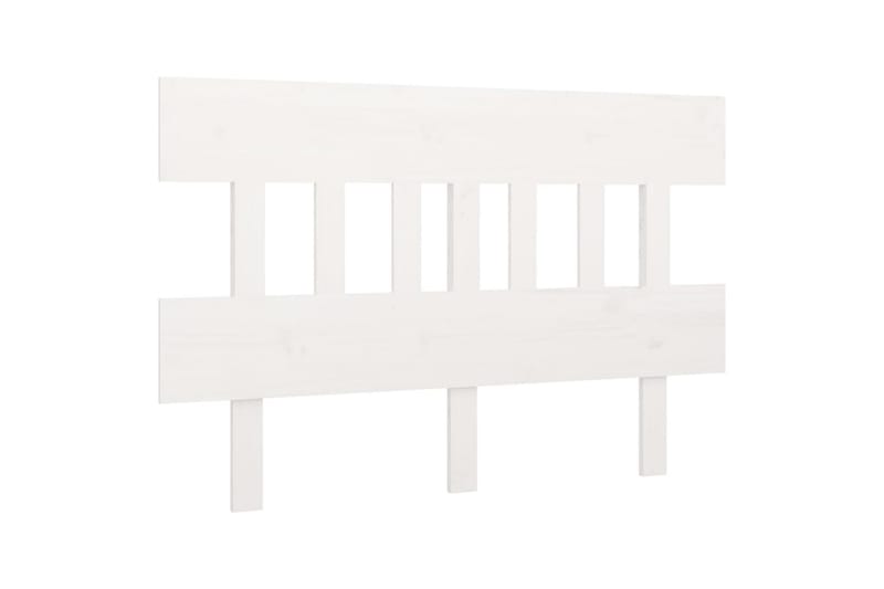 beBasic sengegærde 203,5x3x81 cm massivt fyrretræ hvid - Hvid - Møbler - Senge - Sengetilbehør & sengegavl - Sengegavle