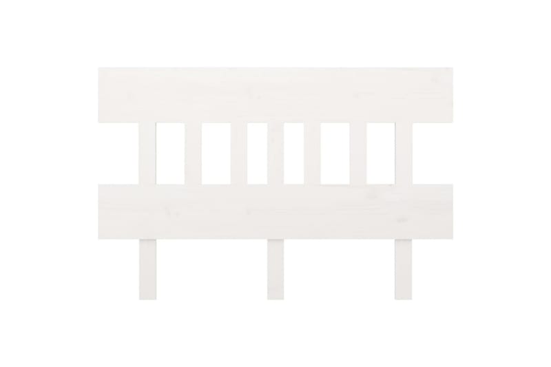 beBasic sengegærde 203,5x3x81 cm massivt fyrretræ hvid - Hvid - Møbler - Senge - Sengetilbehør & sengegavl - Sengegavle