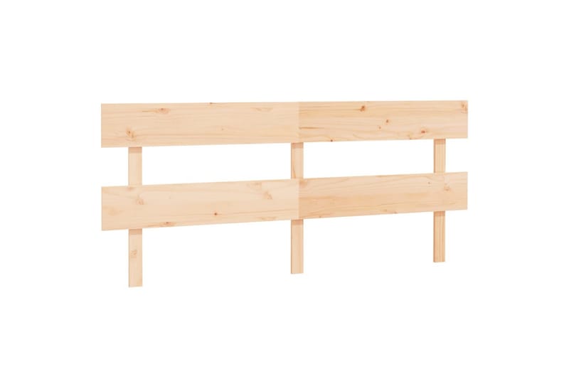 beBasic sengegærde 204x3x81 cm massivt fyrretræ - Brun - Sengegavle