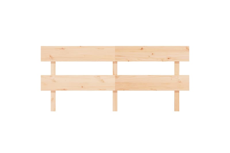 beBasic sengegærde 204x3x81 cm massivt fyrretræ - Brun - Sengegavle