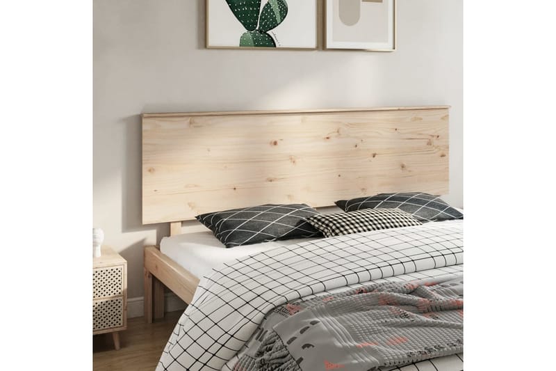 beBasic sengegærde 204x6x82,5 cm massivt fyrretræ - Brun - Møbler - Senge - Sengetilbehør & sengegavl - Sengegavle