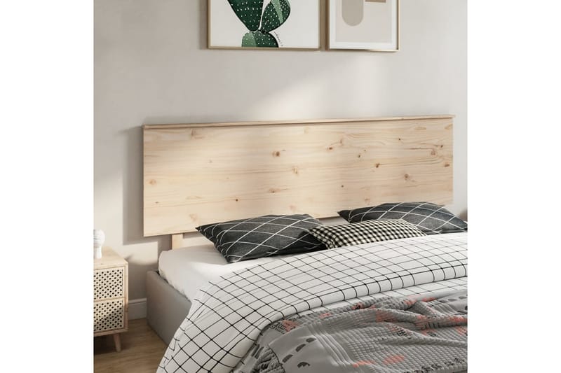 beBasic sengegærde 204x6x82,5 cm massivt fyrretræ - Brun - Møbler - Senge - Sengetilbehør & sengegavl - Sengegavle