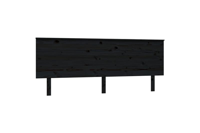 beBasic sengegærde 204x6x82,5 cm massivt fyrretræ sort - Sort - Møbler - Senge - Sengetilbehør & sengegavl - Sengegavle