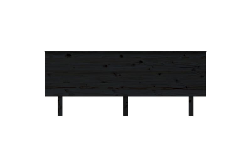 beBasic sengegærde 204x6x82,5 cm massivt fyrretræ sort - Sort - Møbler - Senge - Sengetilbehør & sengegavl - Sengegavle