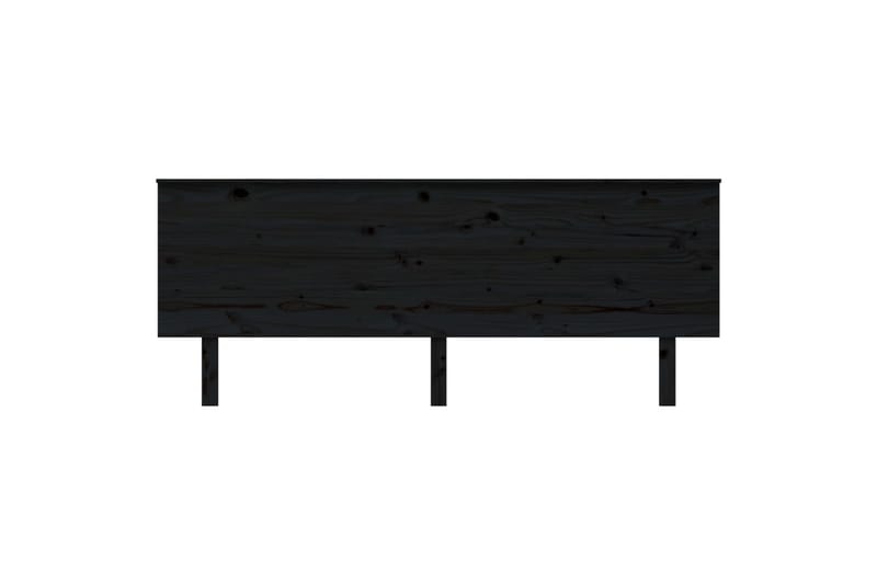 beBasic sengegærde 204x6x82,5 cm massivt fyrretræ sort - Sort - Sengegavle