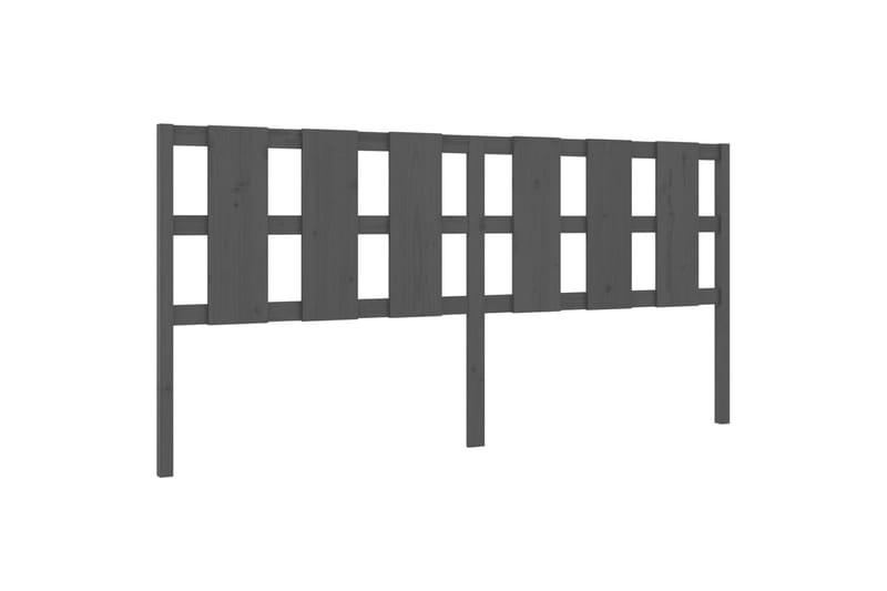 beBasic sengegærde 205,5x4x100 cm massivt fyrretræ grå - GrÃ¥ - Møbler - Senge - Sengetilbehør & sengegavl - Sengegavle