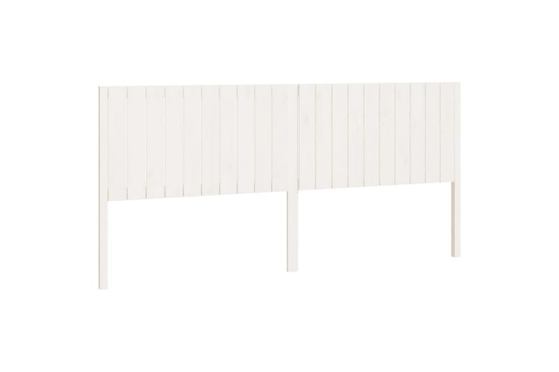 beBasic sengegærde 205,5x4x100 cm massivt fyrretræ hvid - Hvid - Møbler - Senge - Sengetilbehør & sengegavl - Sengegavle