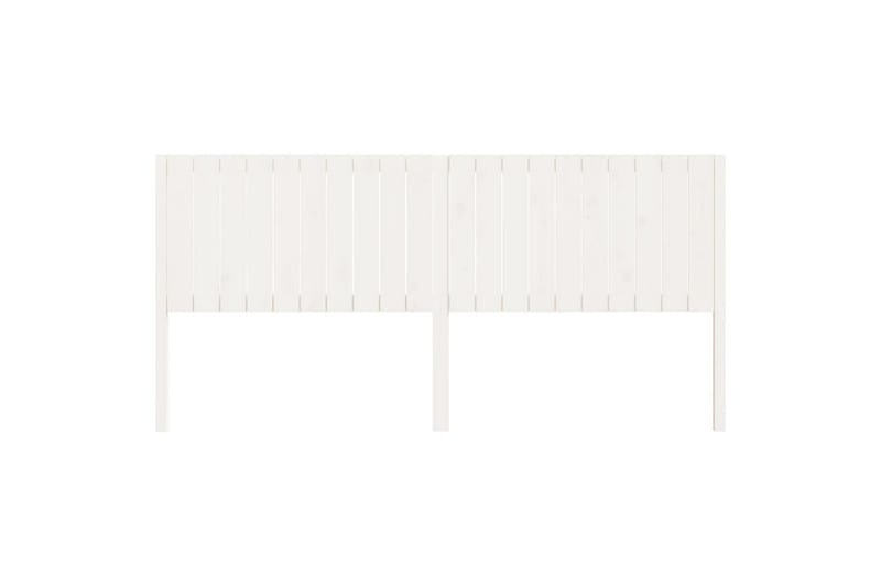 beBasic sengegærde 205,5x4x100 cm massivt fyrretræ hvid - Hvid - Møbler - Senge - Sengetilbehør & sengegavl - Sengegavle