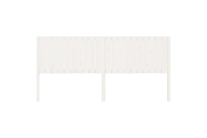 beBasic sengegærde 205,5x4x100 cm massivt fyrretræ hvid - Hvid - Sengegavle