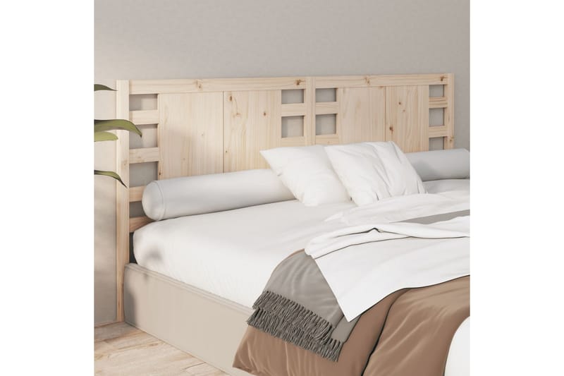 beBasic sengegærde 206x4x100 cm massivt fyrretræ - Brun - Møbler - Senge - Sengetilbehør & sengegavl - Sengegavle