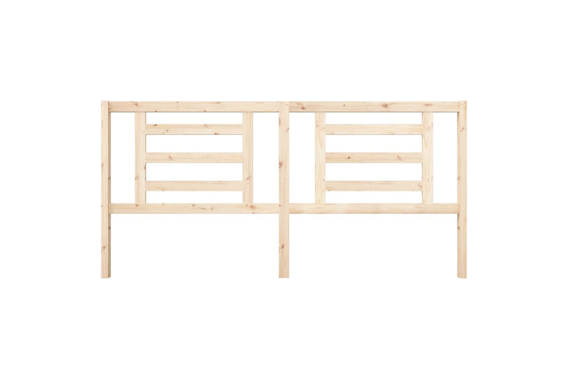 beBasic sengegærde 206x4x100 cm massivt fyrretræ - Brun - Møbler - Senge - Sengetilbehør & sengegavl - Sengegavle